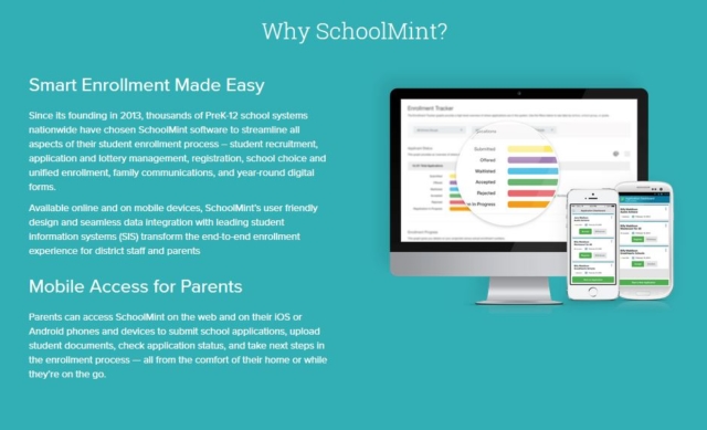 schoolmint home page middle section
